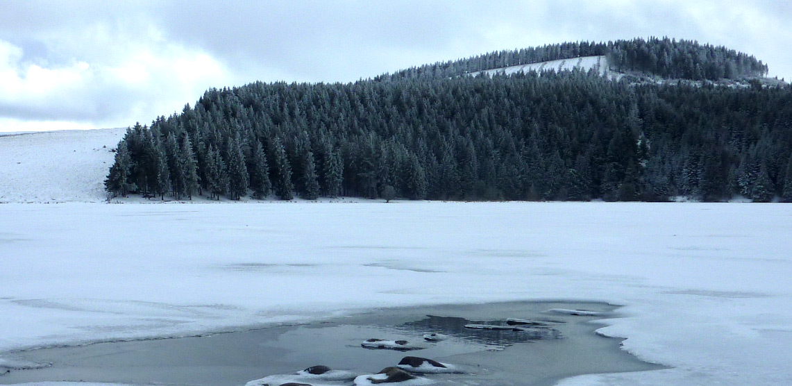lac de servieres gelé