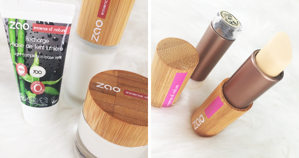 zao make-up base lumière et anticerne
