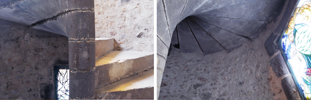 escalier chateau de chazeron