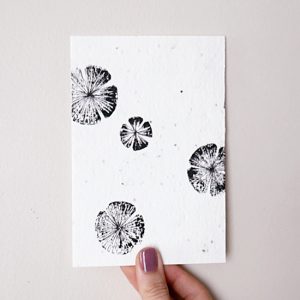 Carte à planter en linogravure