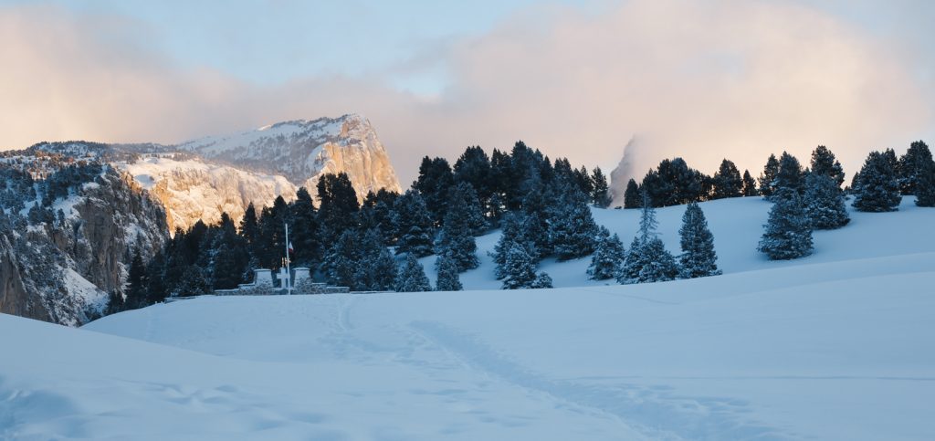 Paysage hivernal du Pas de l'Aiguille dans le Vercors