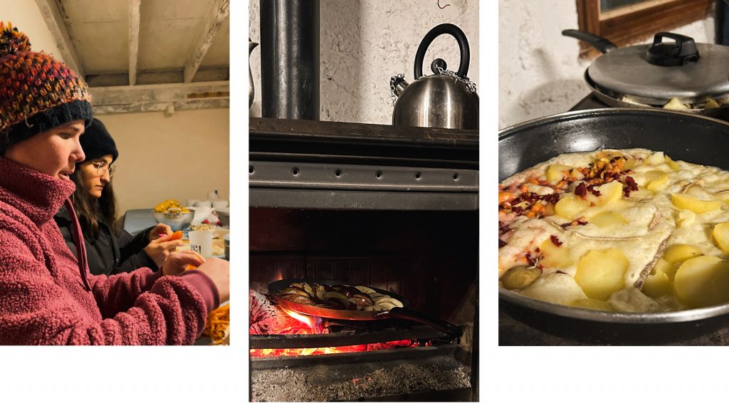 Soirée au refuge lors d’un trek hiver Vercors